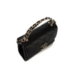 Chanel 23P Top Handle Kelly Clutch with Chain